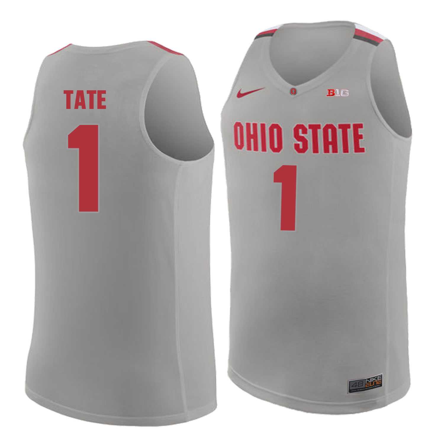 Ohio State Buckeyes #1 Jae'Sean Tate Gray College Basketball Jersey Dzhi,We sell and wholesale Ohio State Buckeyes #1 Jae'Sean Tate Gray College Basketball Jersey Dzhi on line form chian!